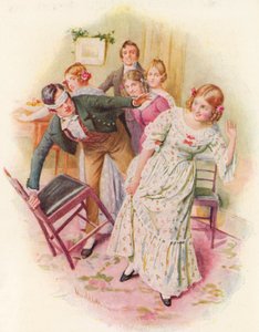 チャールズ・ディケンズ著「クリスマス・キャロル」のイラスト（カラーリトグラフ 作： Harold Copping