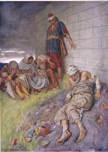 忍耐力のある仕事、絵は王冠を教える絵シリーズ、1920年のイラスト 作： Harold Copping
