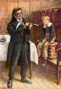Wackford Squeers and the New Pupil (カラーリトグラフ) 作： Harold Copping