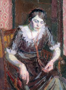 珊瑚のネックレス 作： Harold Gilman