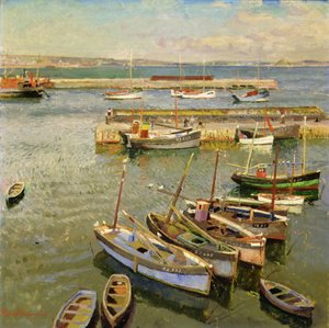 ボート、ニューリン ハーバー 作： Harold Harvey