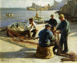 網の修理、ニューリン 作： Harold Harvey