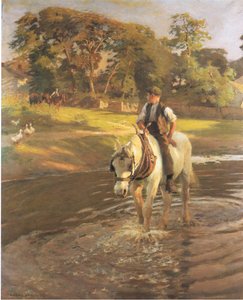 馬に水をやる（カラーリソ） 作： Harold Harvey