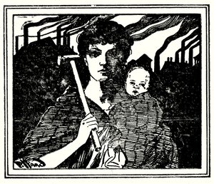 The White Slaves of England』の表紙イラスト（モノクロ写真