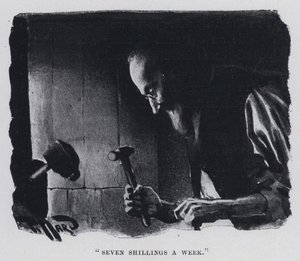 "Seven shillings a week" (白黒写真) 作： Harold Hume Piffard