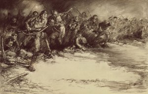 カウンターアタック、1918年頃（紙に鉛筆）