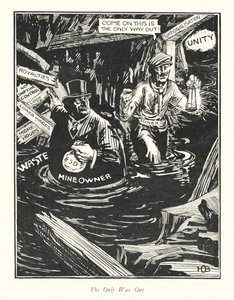 唯一の出口（リトグラフ） 作： Harold Outram Batho