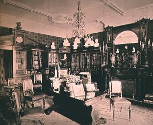 ウィッカム・ホール（ケント州）の図書館 作： Harold Palmer