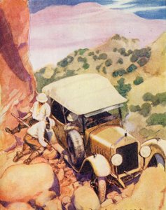 熱帯地方での運転の難しさ（カラーリトグラフ） 作： Harold Robert Millar
