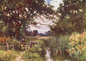 チョバム近郊（カラーリトグラフ） 作： Harold Sutton Palmer