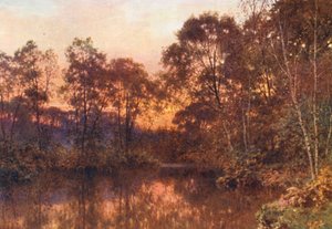 ラスト・グロー（カラーリトグラフ） 作： Harold Sutton Palmer