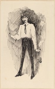 絵筆を持つウィスラーの肖像 作： Harper Pennington