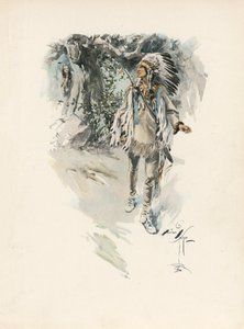 ロングフェロー『ハイアワサの歌』（カラーリトグラフ） 作： Harrison Fisher
