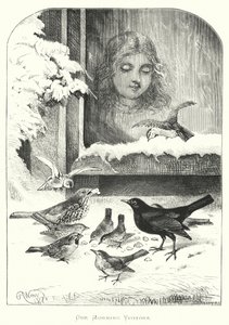 私たちの朝の訪問者 作： Harrison William Weir