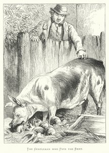 家賃を払う紳士 作： Harrison William Weir