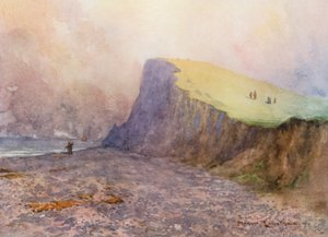 ゴルフコースシェリンガム、アウトオブバウンズ、7番ホールに向かう途中（カラーリトグラフ） 作： Harry (1878 1950) Rountree