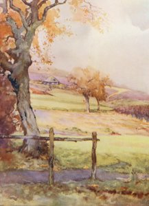 ゴルフコースブロードストーン、4番ホール（カラーリトグラフ） 作： Harry (1878 1950) Rountree