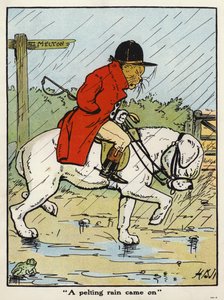 "A pelting rain came on" (カラーリトグラフ) 作： Harry B Neilson