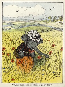 "And then she picked a posy big" (カラーリトグラフ) 作： Harry B Neilson