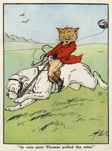 "In vain poor Thomas pulled the reins" (カラーリトグラフ)