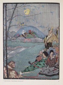 アラビア"デミ・シルクの黒髪ミュージシャン" 作： Harry Clarke