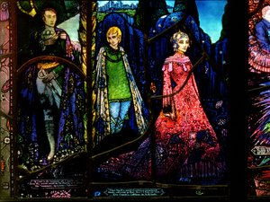 レノックスロビンソン（1886-1958）のドリーマーズとWBイェイツ（1865-1939）の伯爵夫人キャスリーンを示すジュネーブウィンドウの詳細