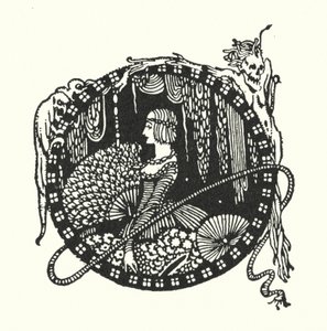 エドガー・アラン・ポー：メガネ（リトグラフ） 作： Harry Clarke