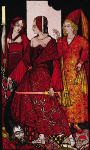 グラナの豚を切り取った女王... JM Syngeの &39;Queens&39;からHarry Clarkeによるイラスト 作： Harry Clarke