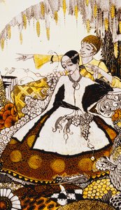 グレンマクナスでクイーンズに名前を付けて、私たちが通過した7つの犬の日」。 作： Harry Clarke