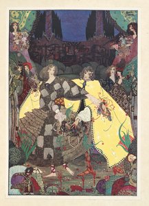 楽園の園「さあ、踊りを始めよう！」妖精たちは叫んだ。 作： Harry Clarke