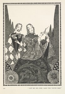 古い家「会わせてください」と若者は言った。 作： Harry Clarke
