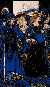 シバの女王、ミース、コンノートのイラスト、JM Syngeの「Queens」からHarry Clarke 作： Harry Clarke