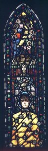 不幸なユダ」（ステンドグラス） 作： Harry Clarke