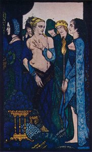 ルクレツィアクリヴェリとティツィアーノの女性をc1910と名付けました 作： Harry Clarke