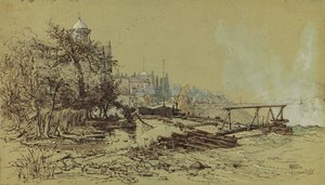 ナイアガラの滝、1862 年。 作： Harry Fenn