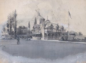 ボーリング グリーンのアスレチック クラブ。 1900年。 作： Harry Fenn