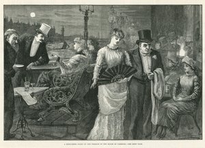 下院のテラスで真夏の夜 作： Harry Furniss