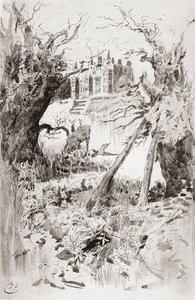 荒涼館。 1910 年に出版された The Testimonial Edition から、チャールズ ディケンズの小説 Bleak House の Harry Furniss によるイラスト。 作： Harry Furniss