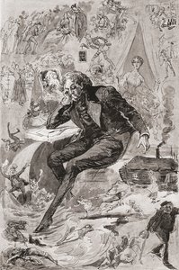 デイビットカッパーフィールド。 1910 年に出版された The Testimonial Edition から、チャールズ ディケンズの小説 David Copperfield のためにハリー ファーニスが描いたイラスト。 作： Harry Furniss