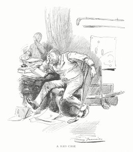 ゴルフ：バッドケース（リトグラフ 作： Harry Furniss