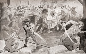 Ilustração para o romance A Tale of two cities, de Charles Dickens
