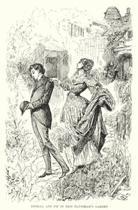 チャールズ・ディケンズの「Great Expectations」のイラスト（リトグラフ）。 作： Harry Furniss