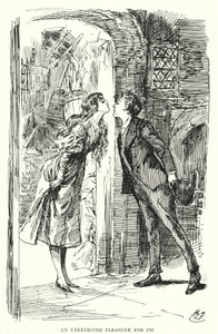 チャールズ・ディケンズの「Great Expectations」のイラスト（リトグラフ）。 作： Harry Furniss