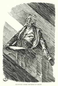 チャールズ・ディケンズの「Great Expectations」のイラスト（リトグラフ）。 作： Harry Furniss