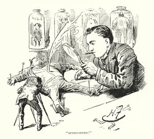 "Interviewed!"(リトグラフ) 作： Harry Furniss