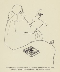 ボドリーヘッドを発足させたスモークのためにオーブリービアズリーがデザインした招待状 作： Harry Furniss