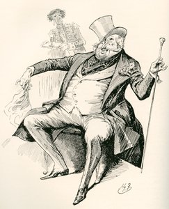 Joey B. Ilustração de Harry Furniss para o romance de Charles Dickens, Dombey and Son, da The Testimonial Edition, publicado em 1910. 作： Harry Furniss