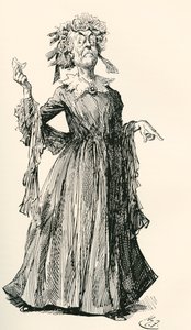 Fさんのおばさん。 1910 年に出版された The Testimonial Edition からの Charles Dickens 小説 Little Dorit の Harry Furniss によるイラスト。