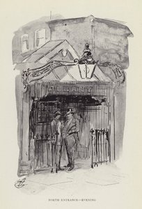 北口、夕方 作： Harry Furniss
