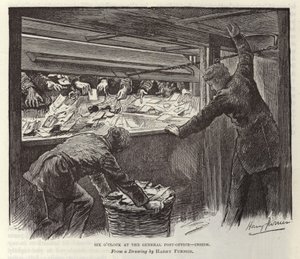 郵便局6時 作： Harry Furniss